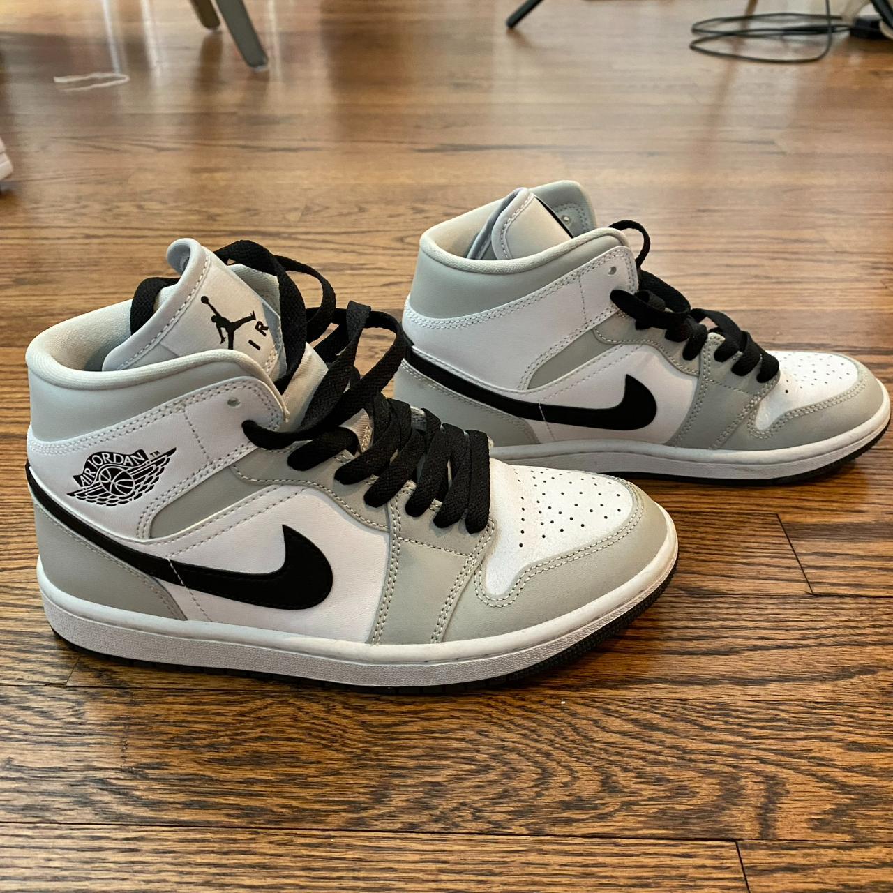 Jordan 1 Mid Light Smoke Grey (women's) - Basically... - Depop