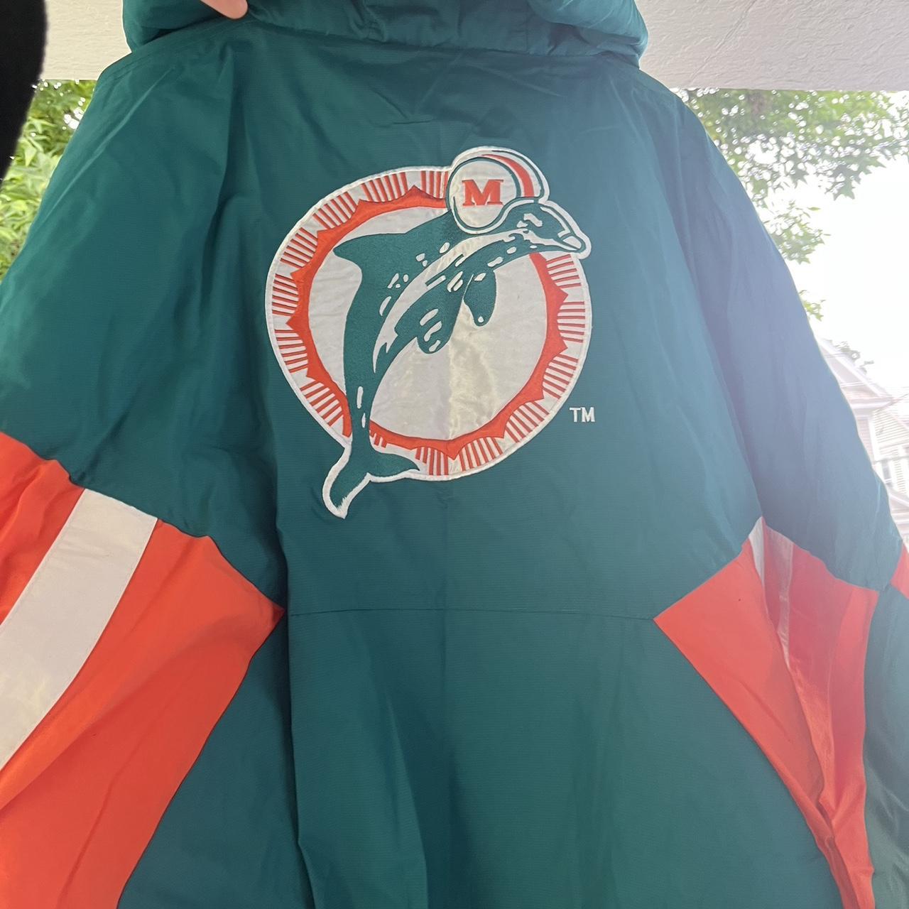 Bomber Starter Satin Teal Green Miami Dolphins Jacket - Jackets Expert