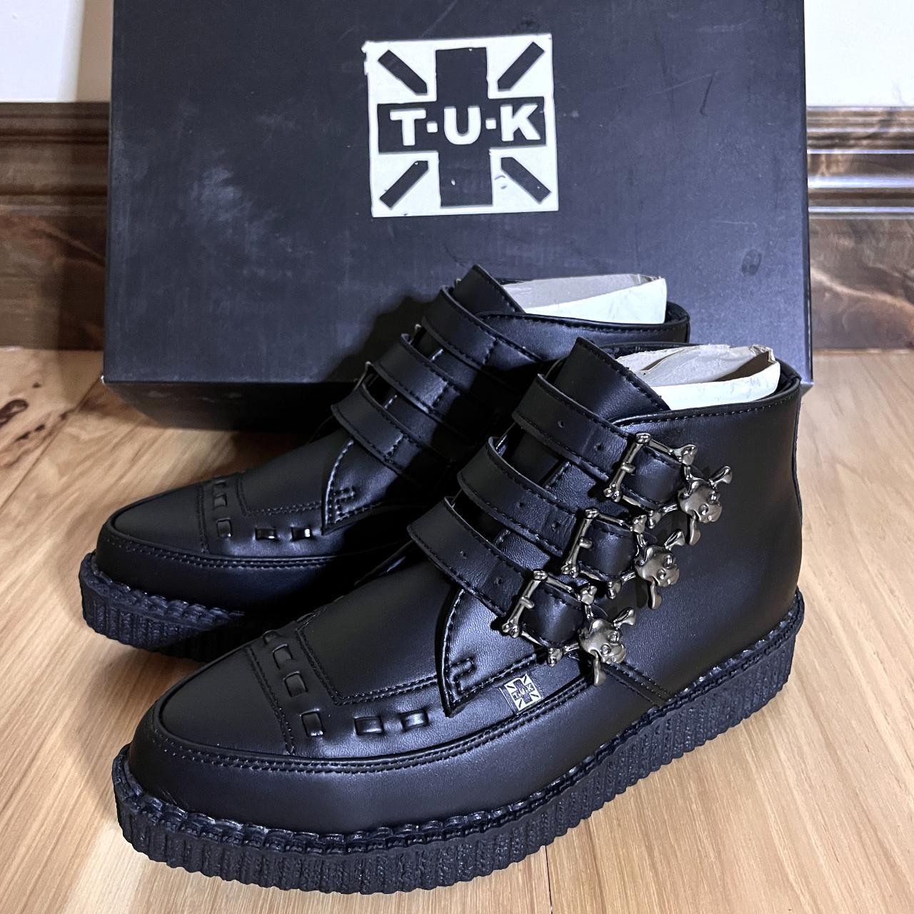 Tuk Shoes Big Black Buckle Boots Anarchic By Hot Topic Black