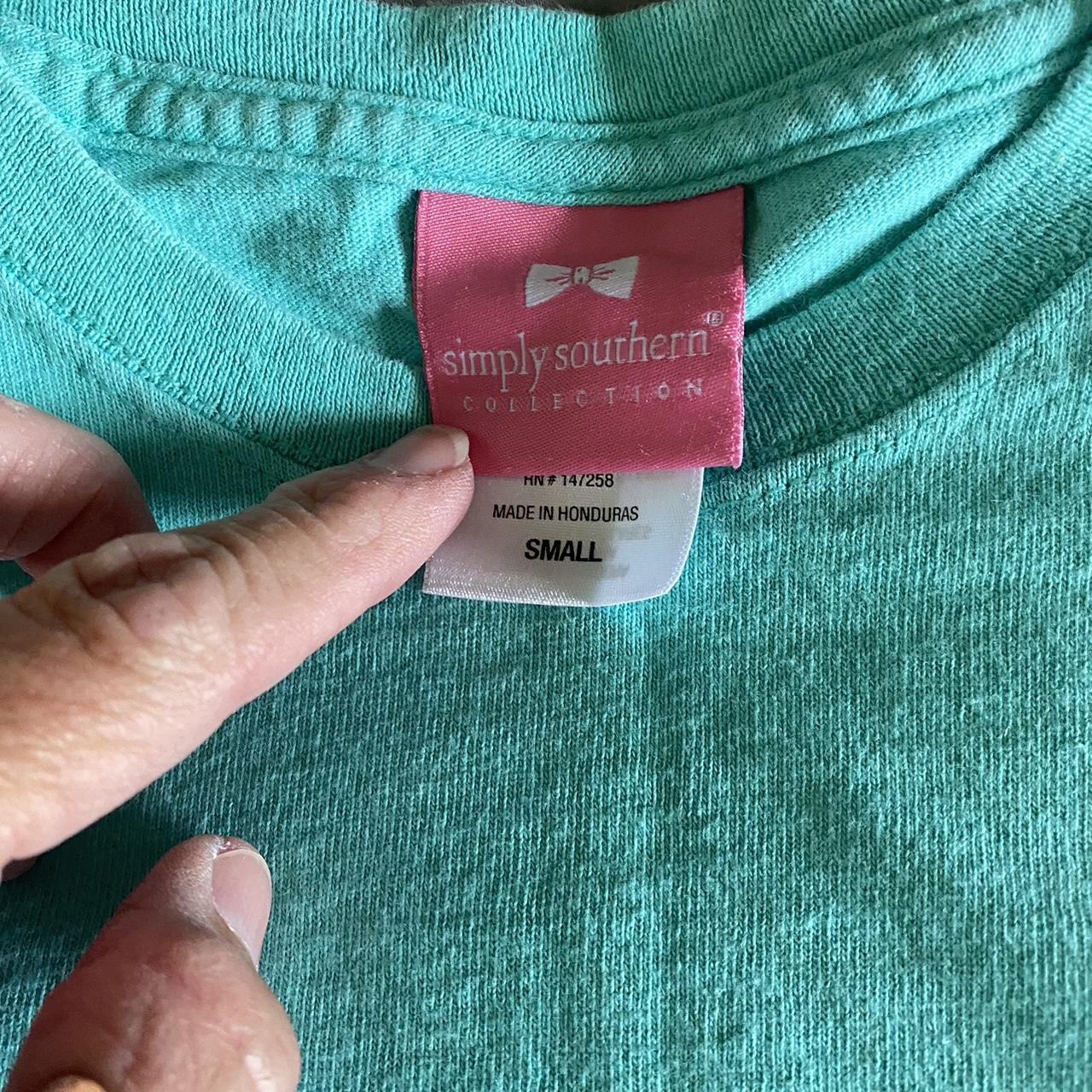 Women’s Teal Simply Southern Mater Sammich size... - Depop