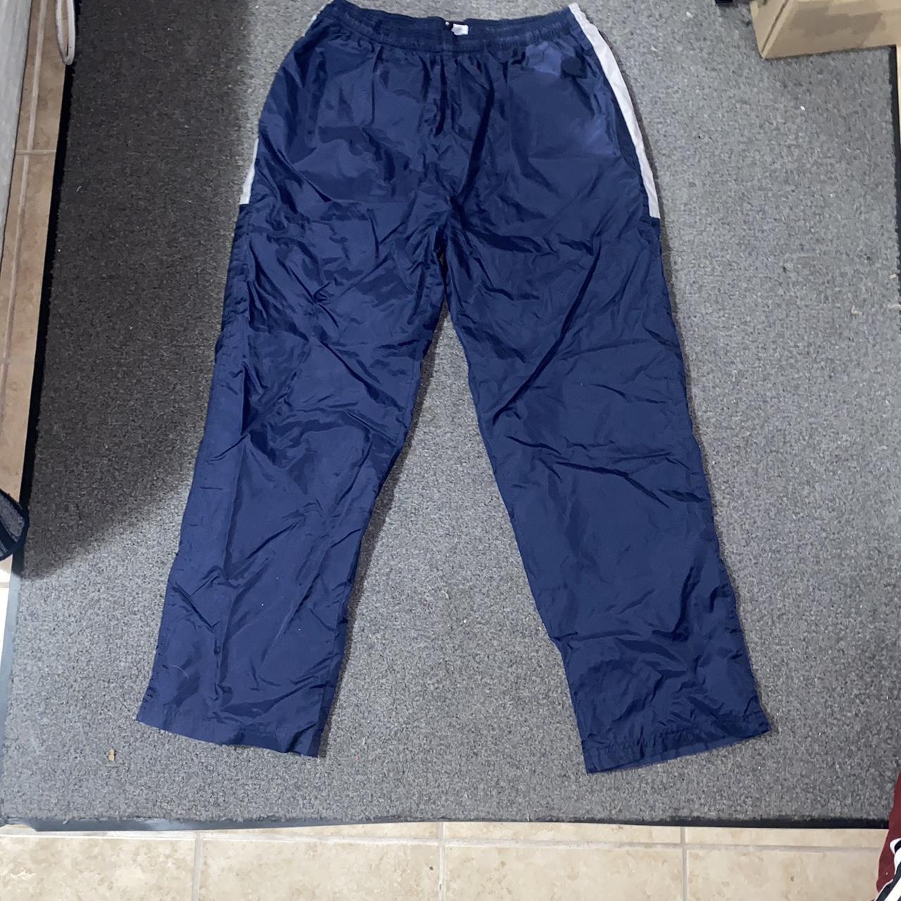 Vintage Navy blue Reebok fleece pants size L Depop