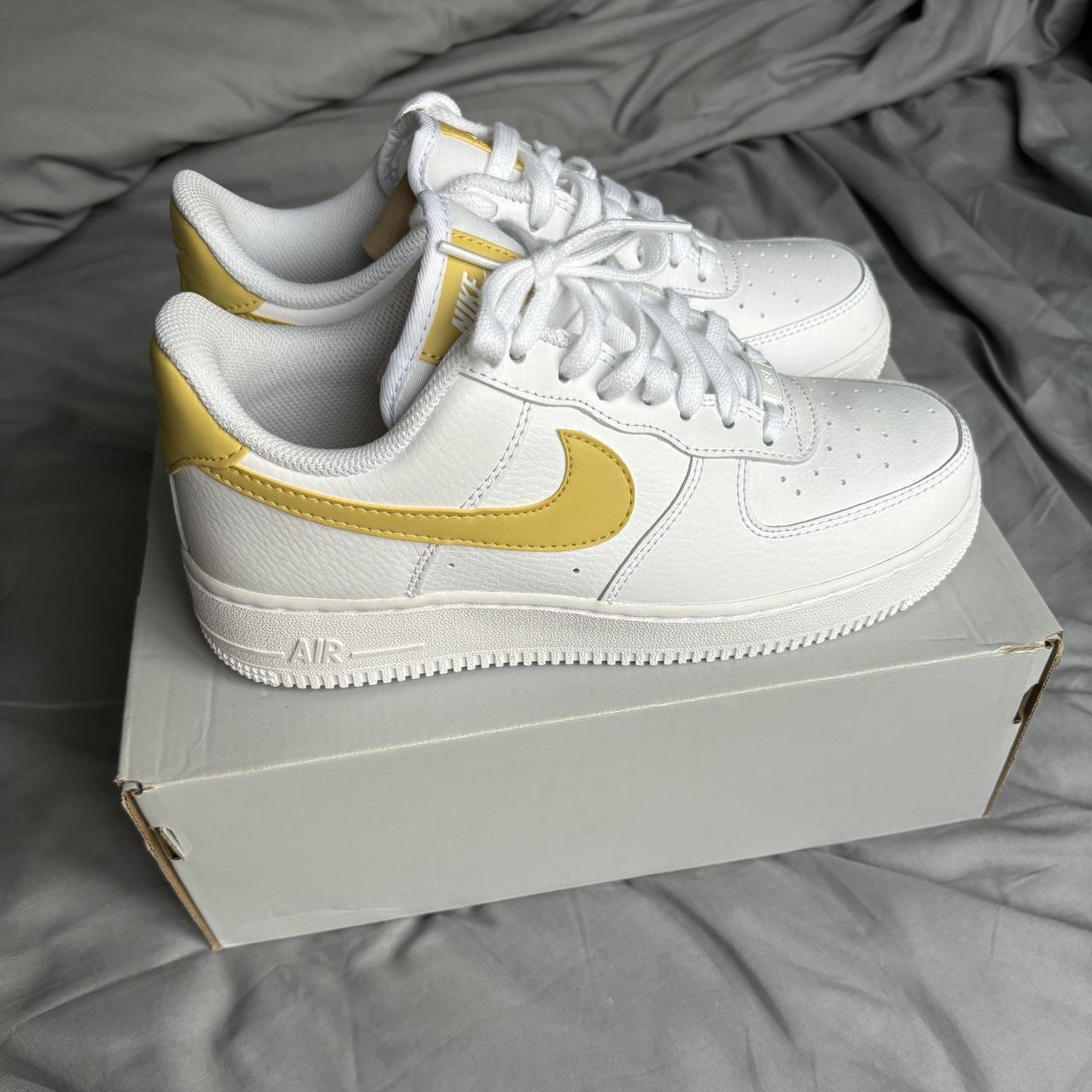 Air force 1 s yellow tick brand new never been worn Depop