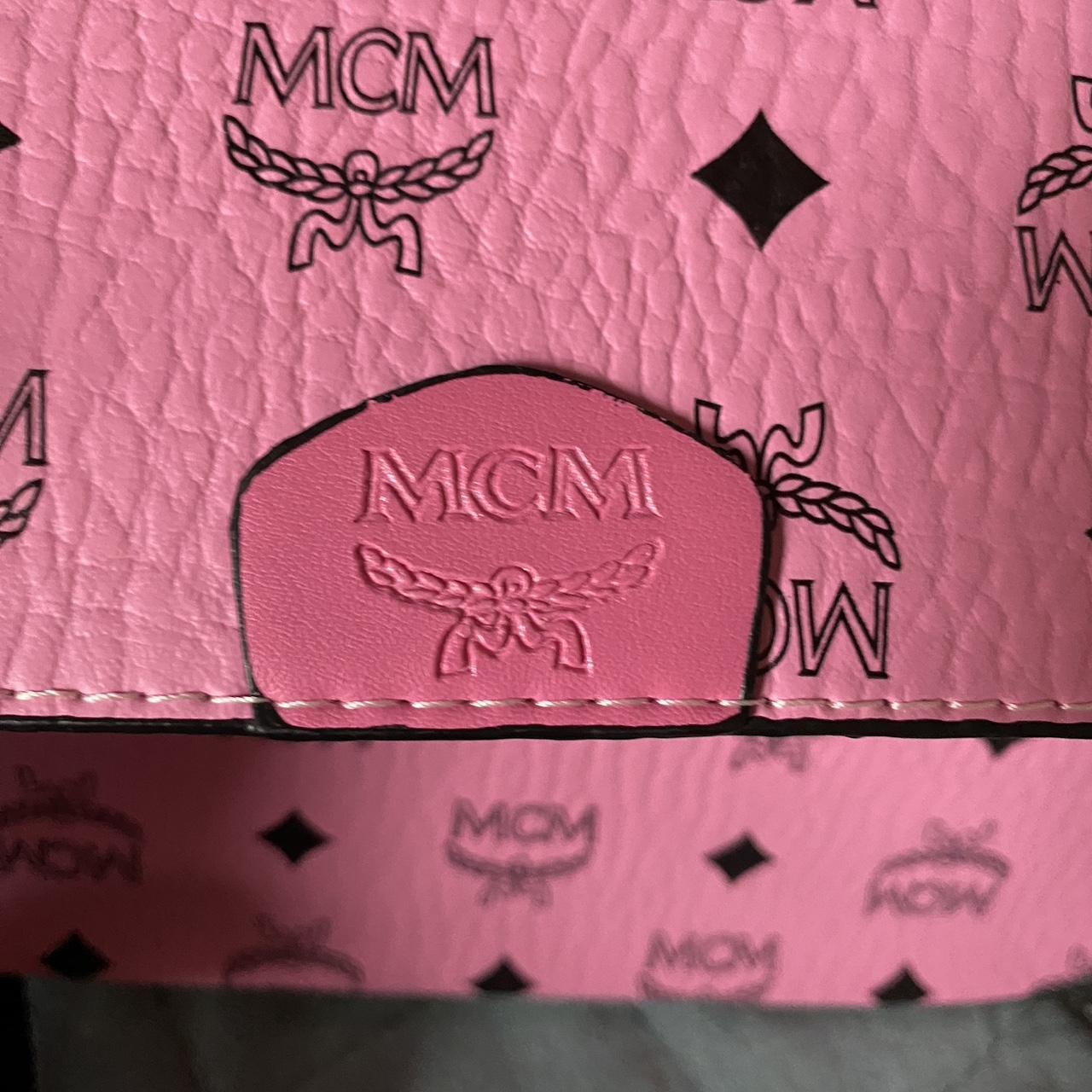 MCM Women's Pink and Black Bag | Depop