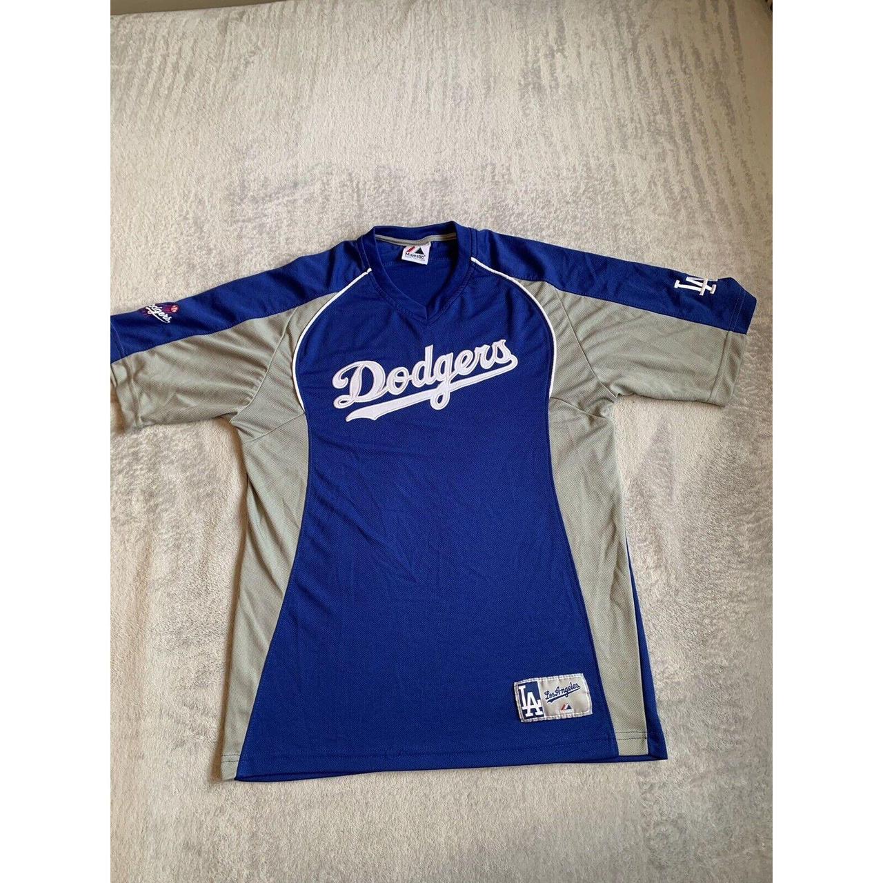 Women's Los Angeles Dodgers Majestic Vneck Jersey - Depop