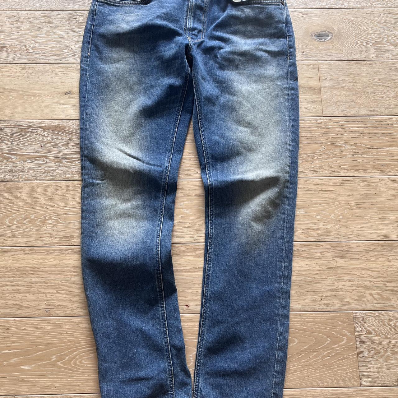 Nudie Jeans Lean Dean slim fit jeans In rebel blue... - Depop