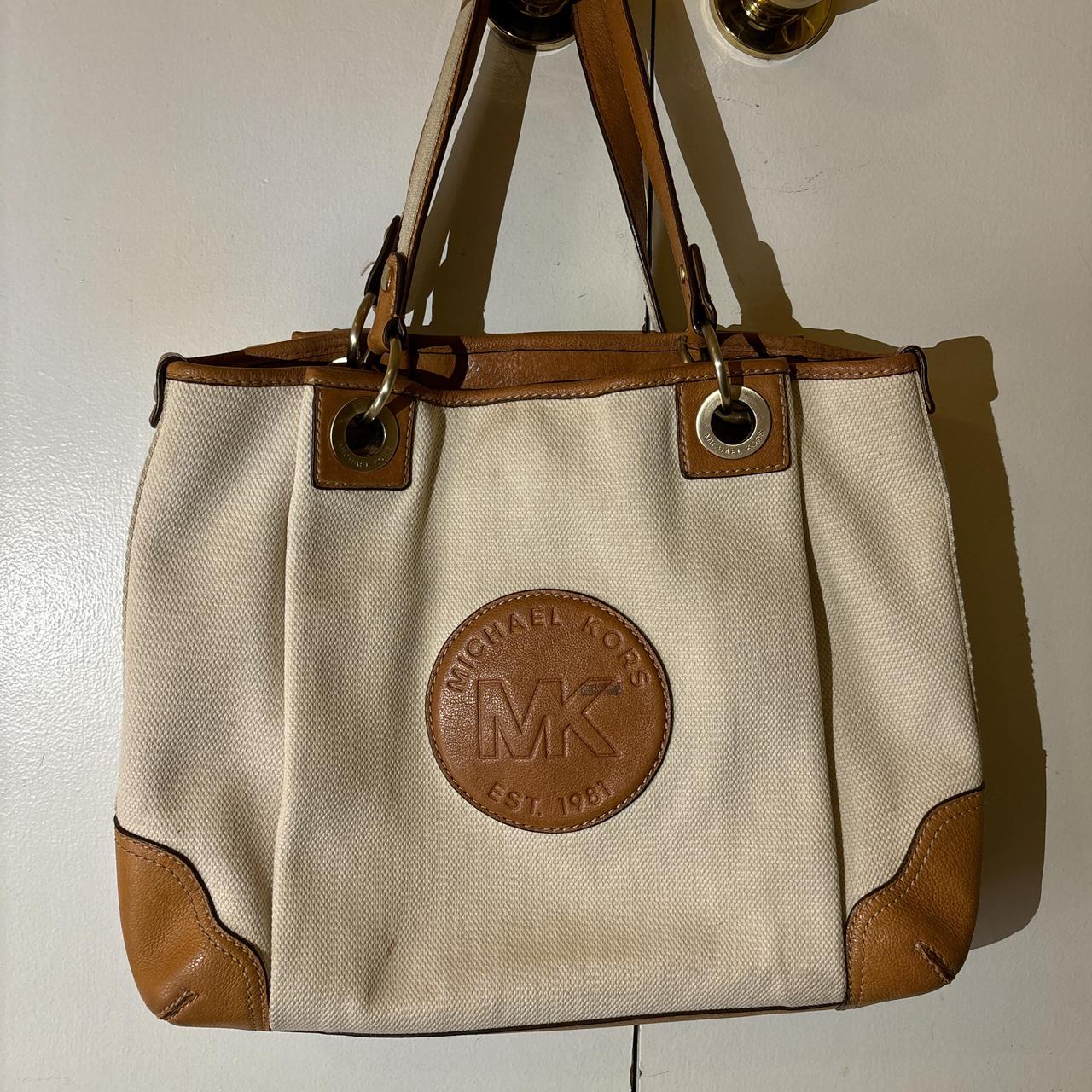 Michael kors fabric tote bag deals