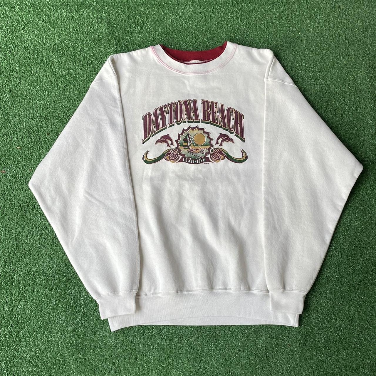 福袋 オンライン Sz Depop | crewneck graphic Beach Daytona 1995 Vintage XL- トップス