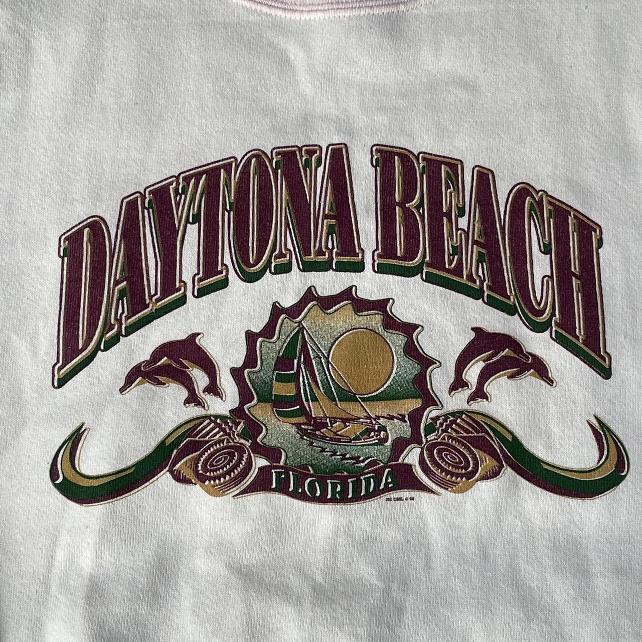 Sz XL- Vintage 1995 Daytona Beach graphic crewneck | Depop