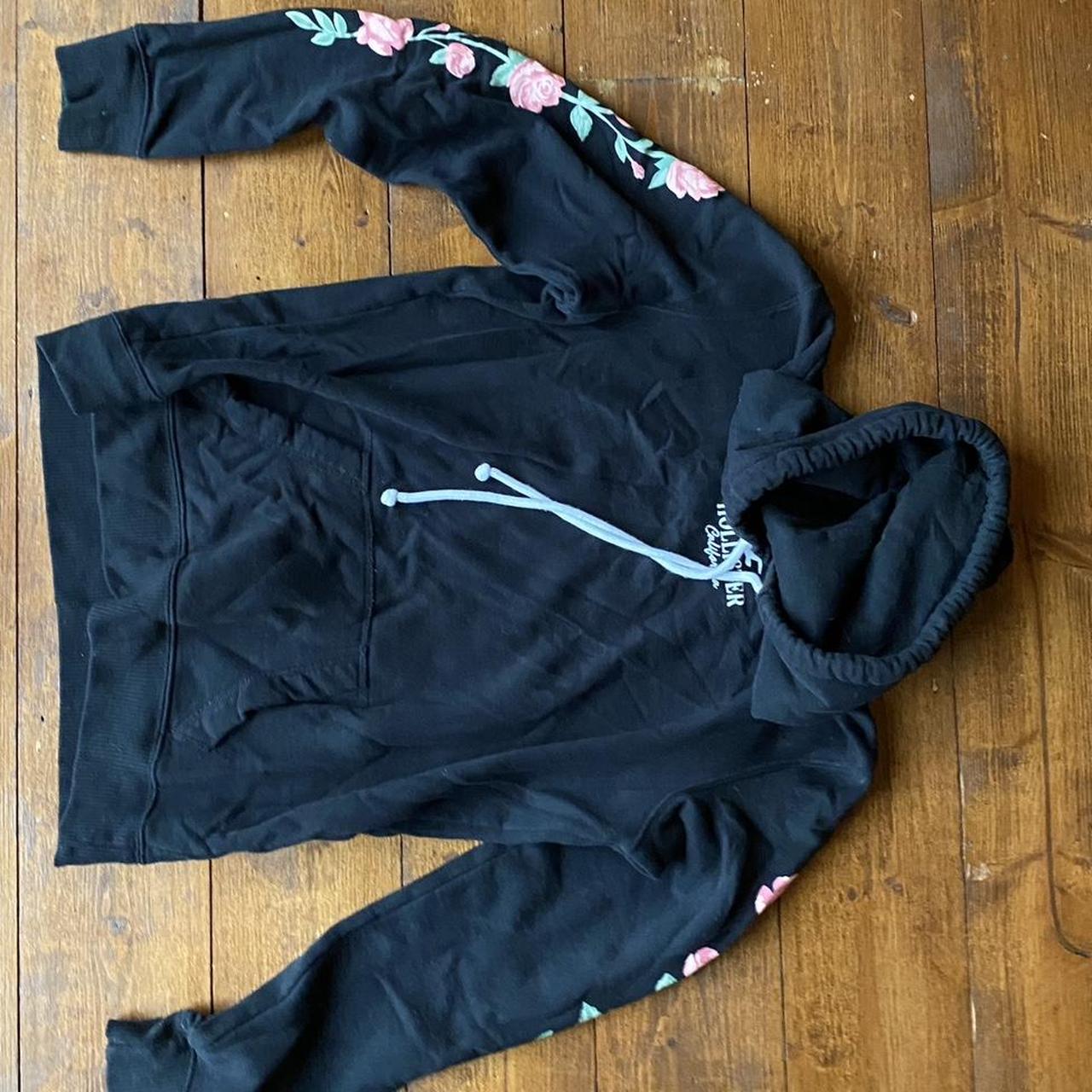 Hollister rose embroidered on sale hoodie