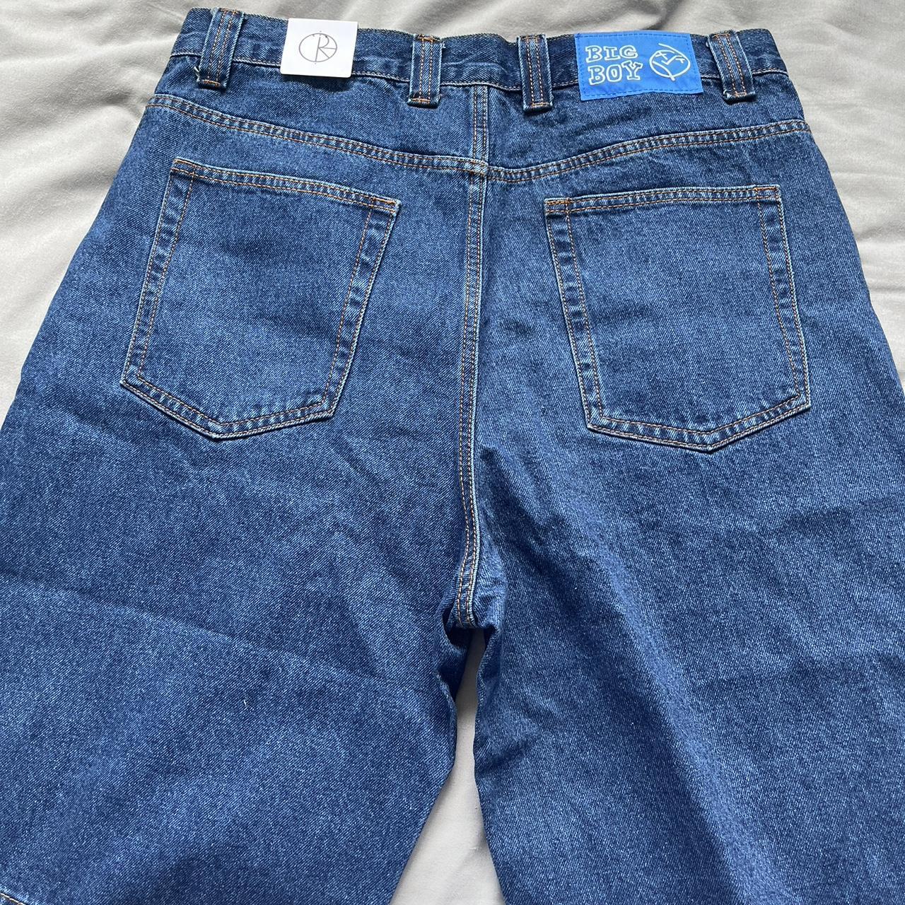 Polar Big Boy Jorts, Dark Blue denim - Depop