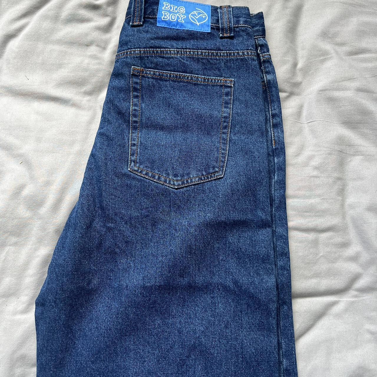 Polar Big Boy Jorts, Dark Blue denim - Depop