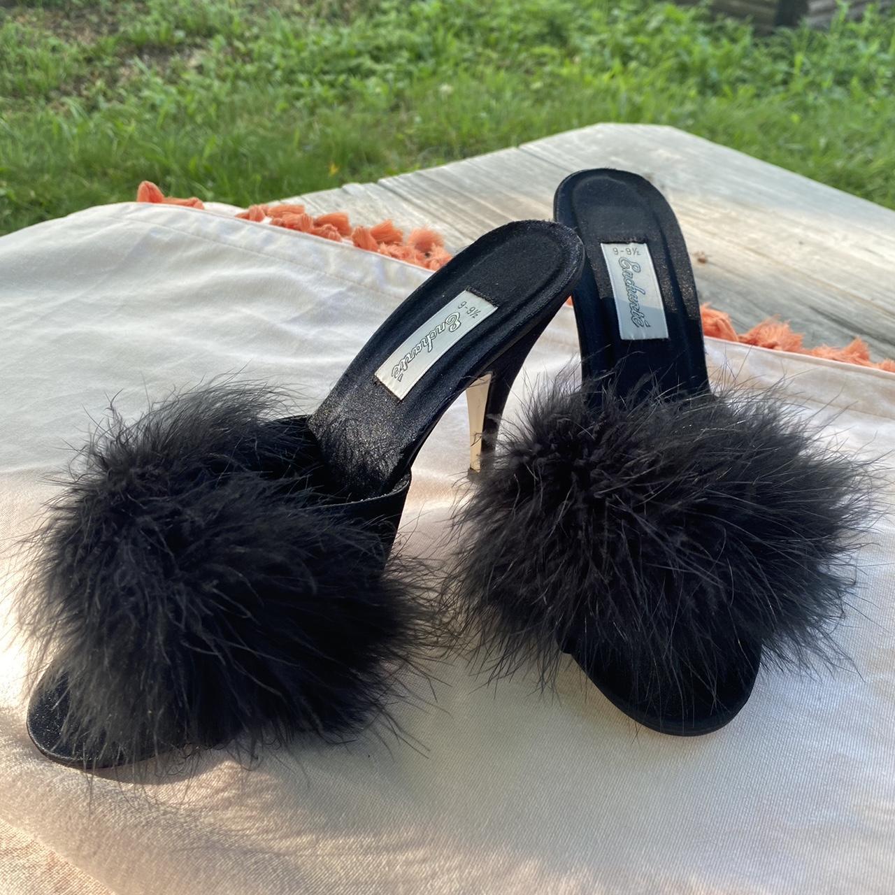 Bedroom heels hot sale with fur