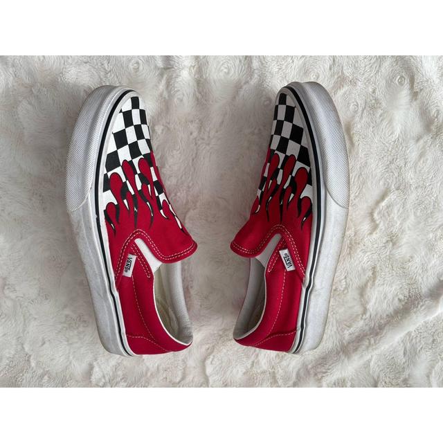 Checkered vans shop with blood