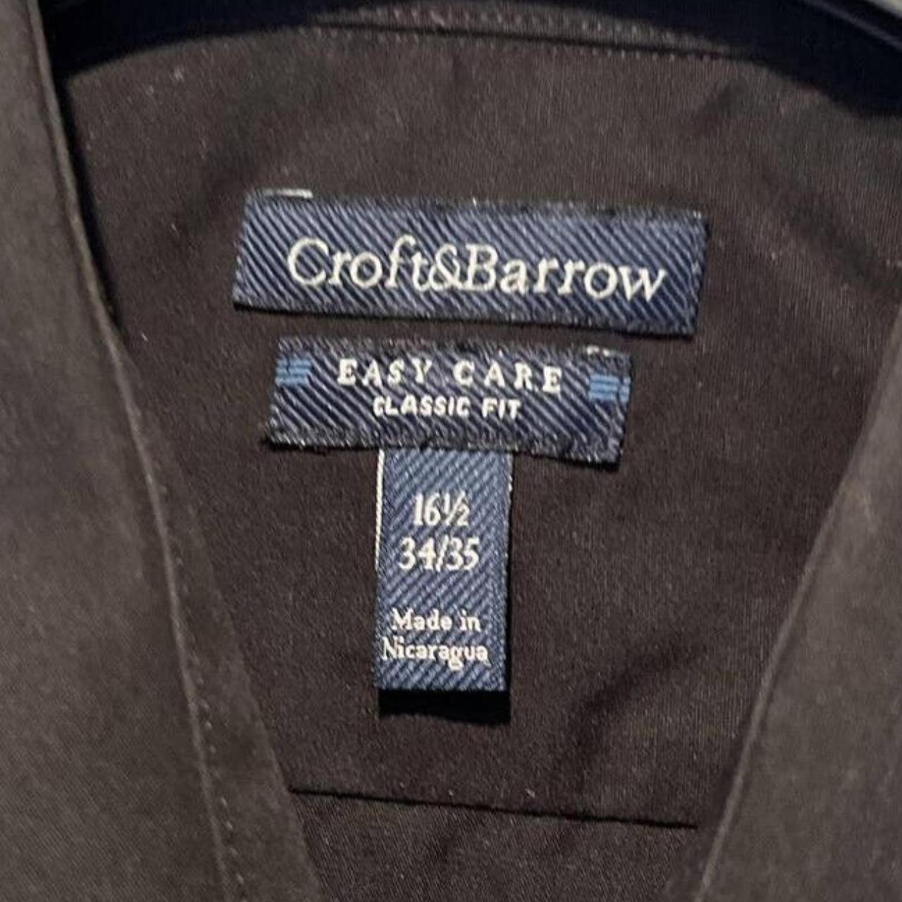 CROFT & BARROW BLACK MENS SHIRT. Easy Care Classic... - Depop