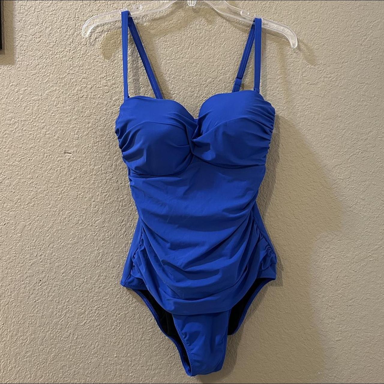 blue one piece swimsuit - Depop