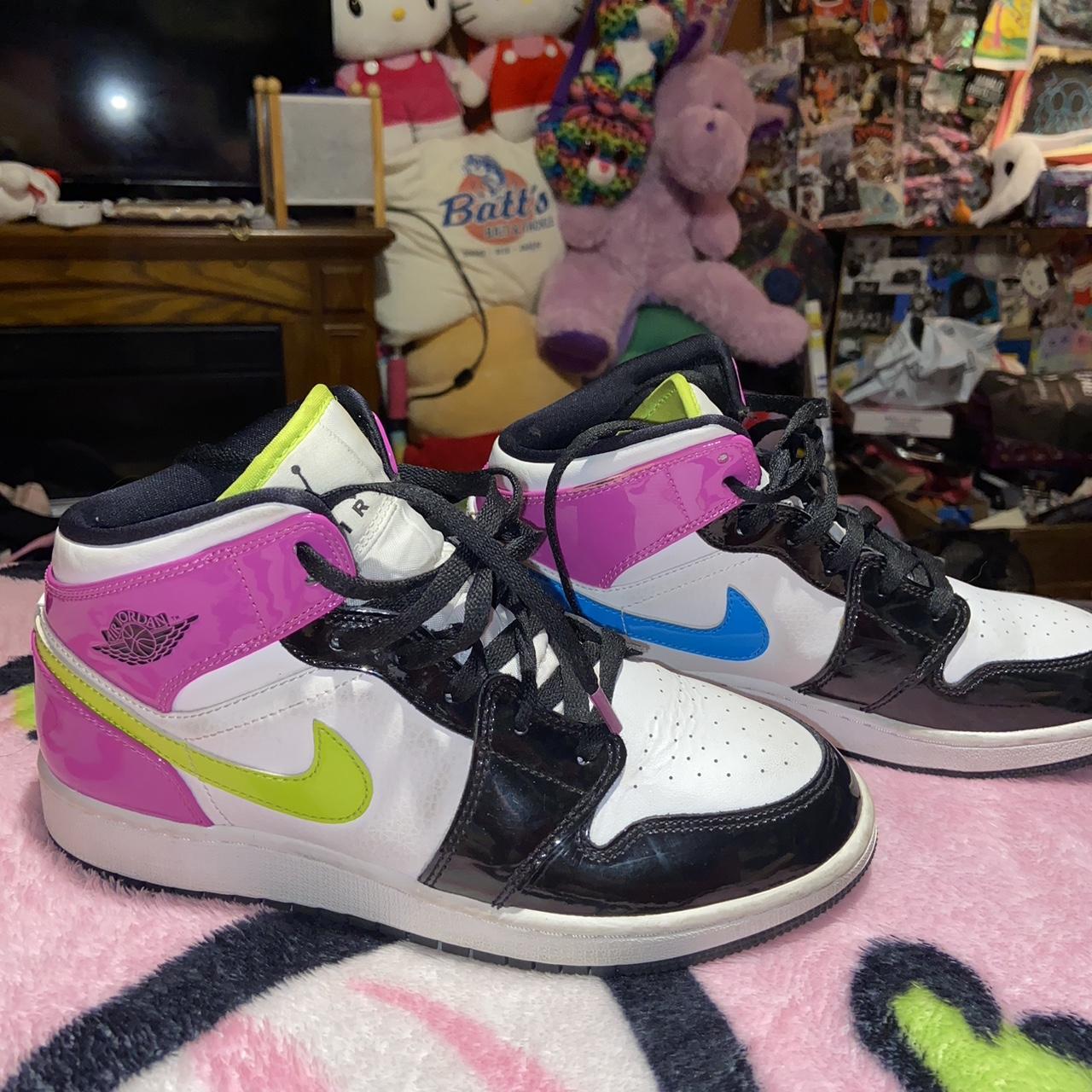 neon jordans women's