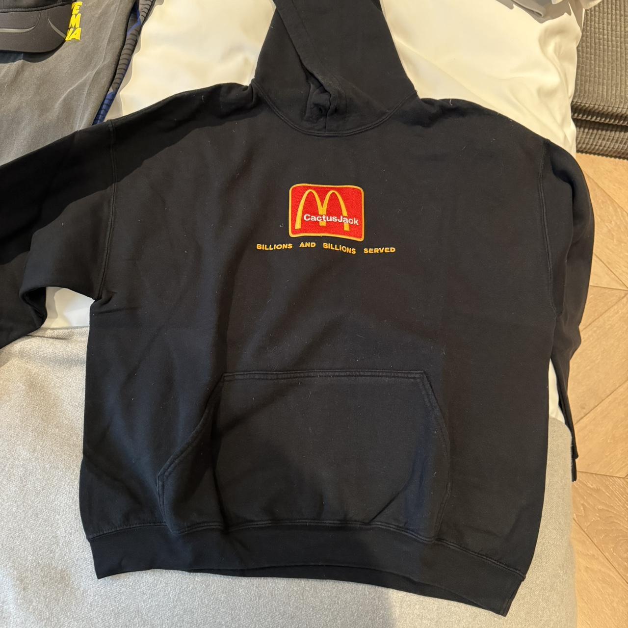 コラボ★Travis Scott x McDonald's★Billions Served フーディ Travis Scott X Mcdonald's Billions Served Hoodie Washed Black