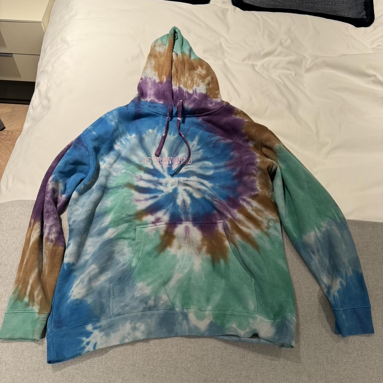 Astroworld blue best sale tie dye hoodie