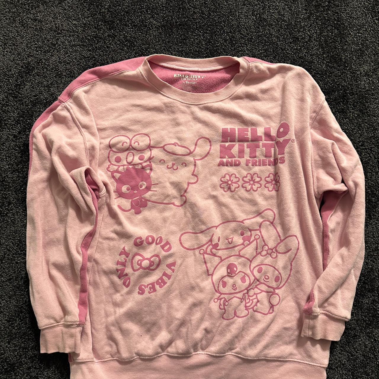 Women's Sweatshirt - Pink - M – Pink Hello Kitty … - image 1