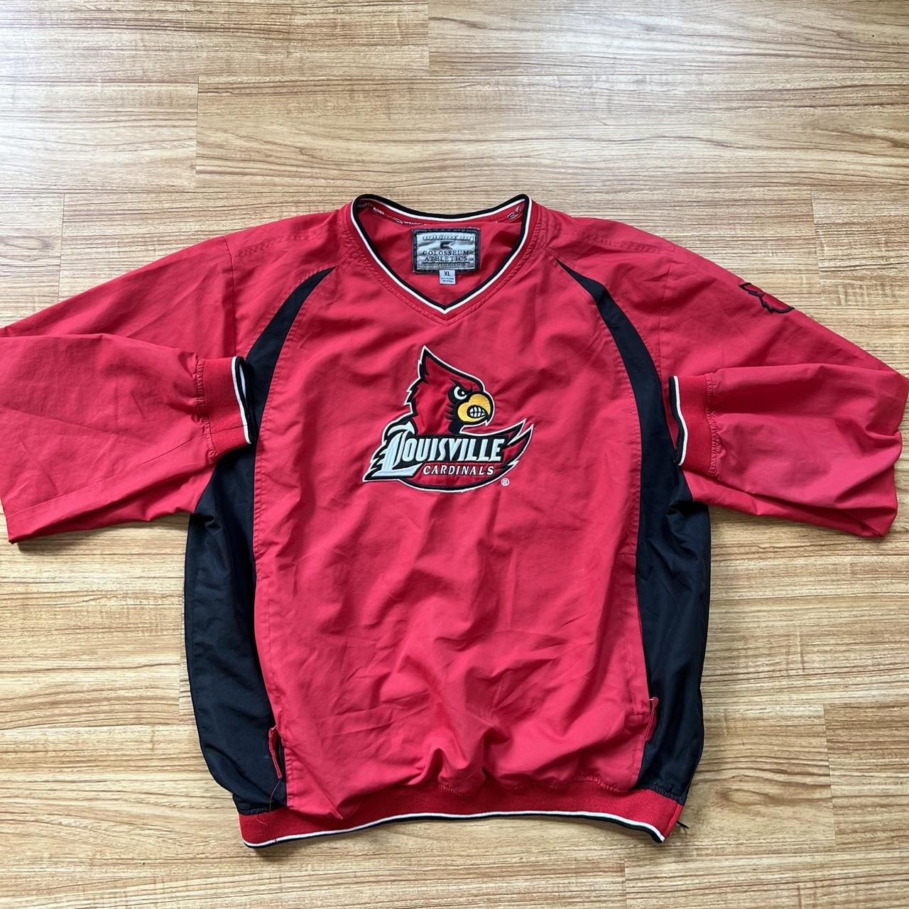 university of louisville cardinal windbreaker. - Depop