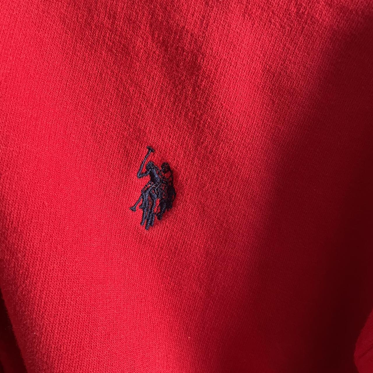 Early 2000s Polo Zip Up •vibrant red •heavyweight... - Depop