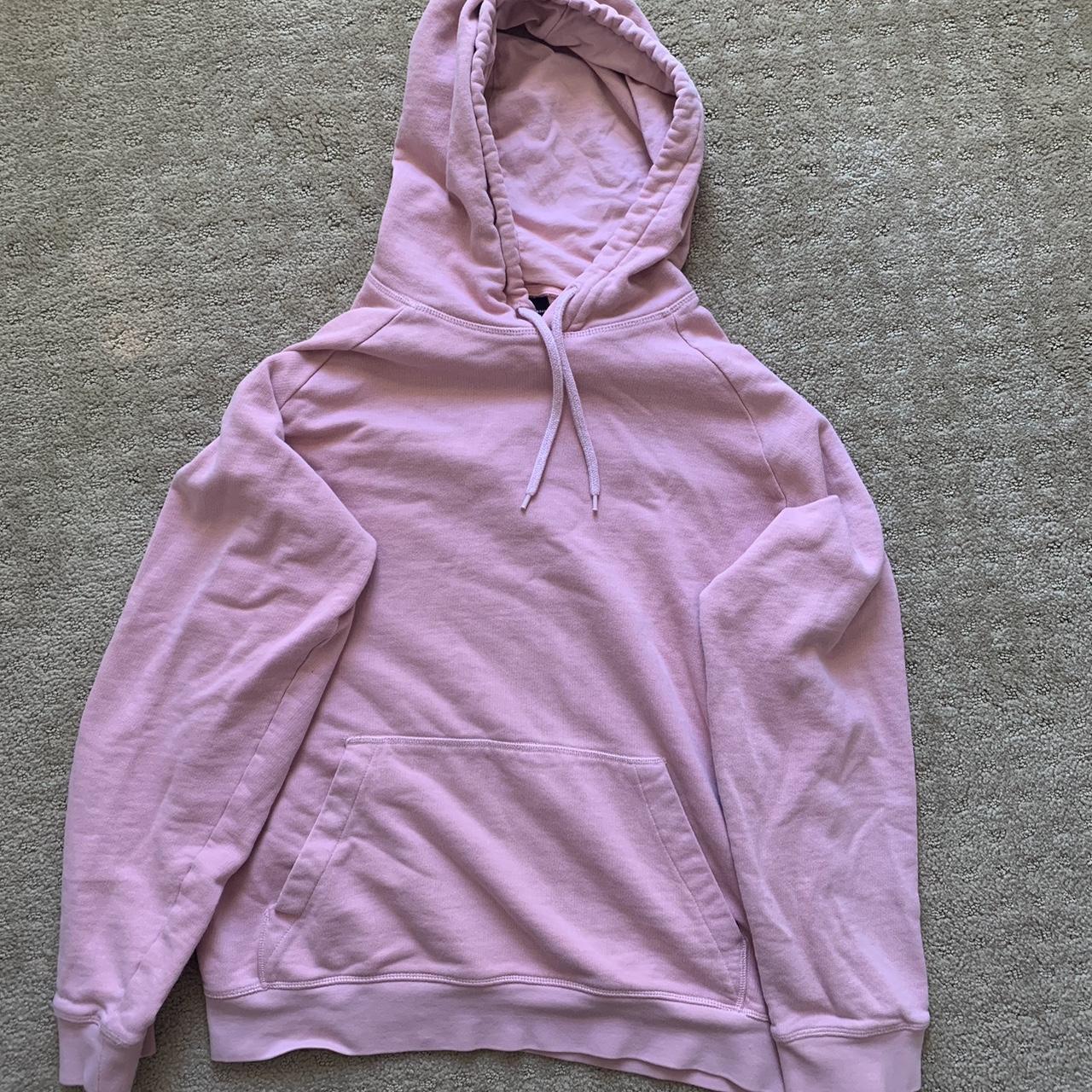 pink unisex hoodie medium - Depop