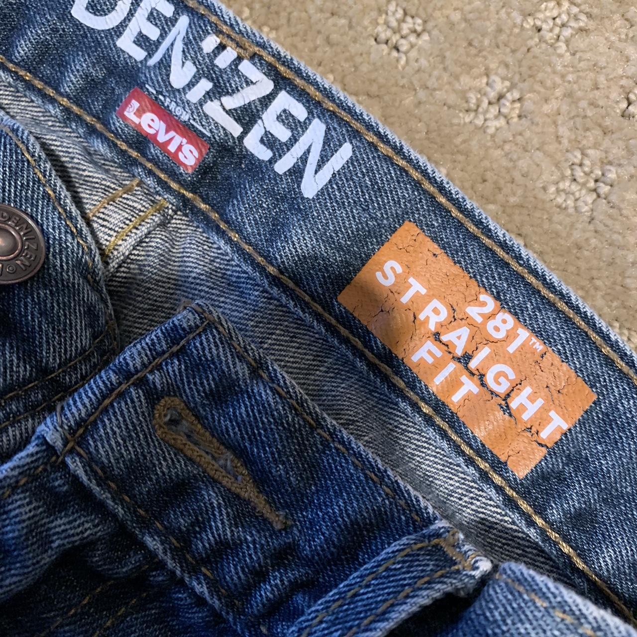 levi’s denizen 281 straight fit blue wash jeans 32x32 - Depop