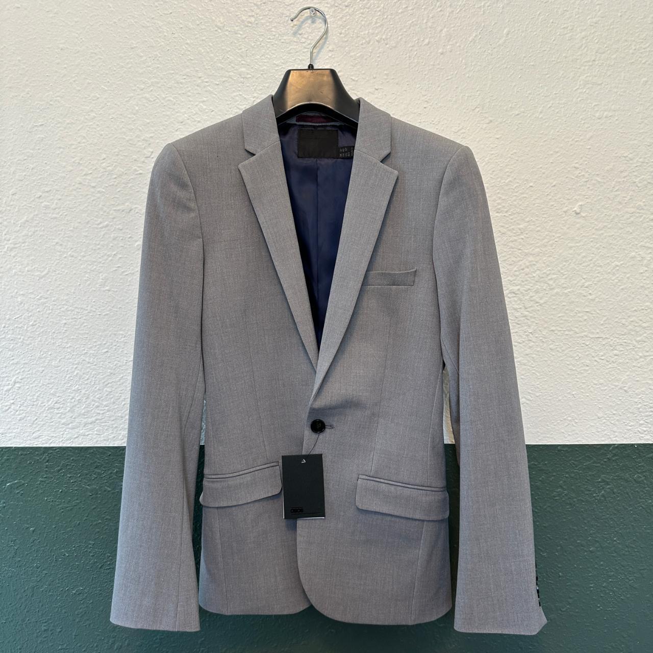 Matching Gray Suit Jacket ASOS Extremely Slim Fit,... Depop