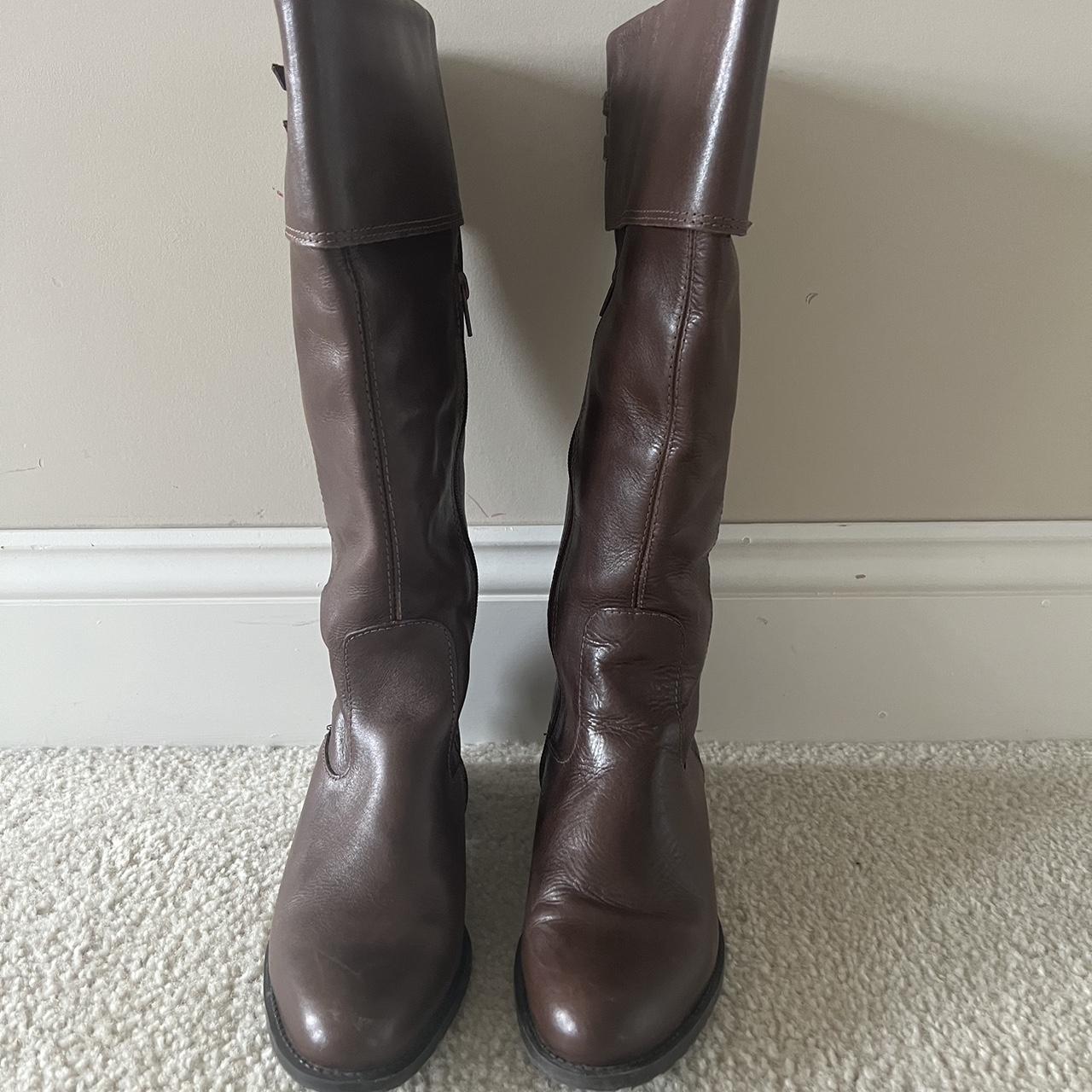 Real leather women’s boots size 5 #leatherboots... - Depop