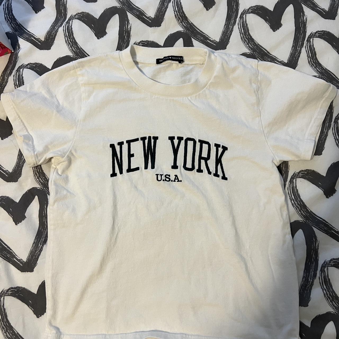Brandy Melville T-shirt New York - Depop