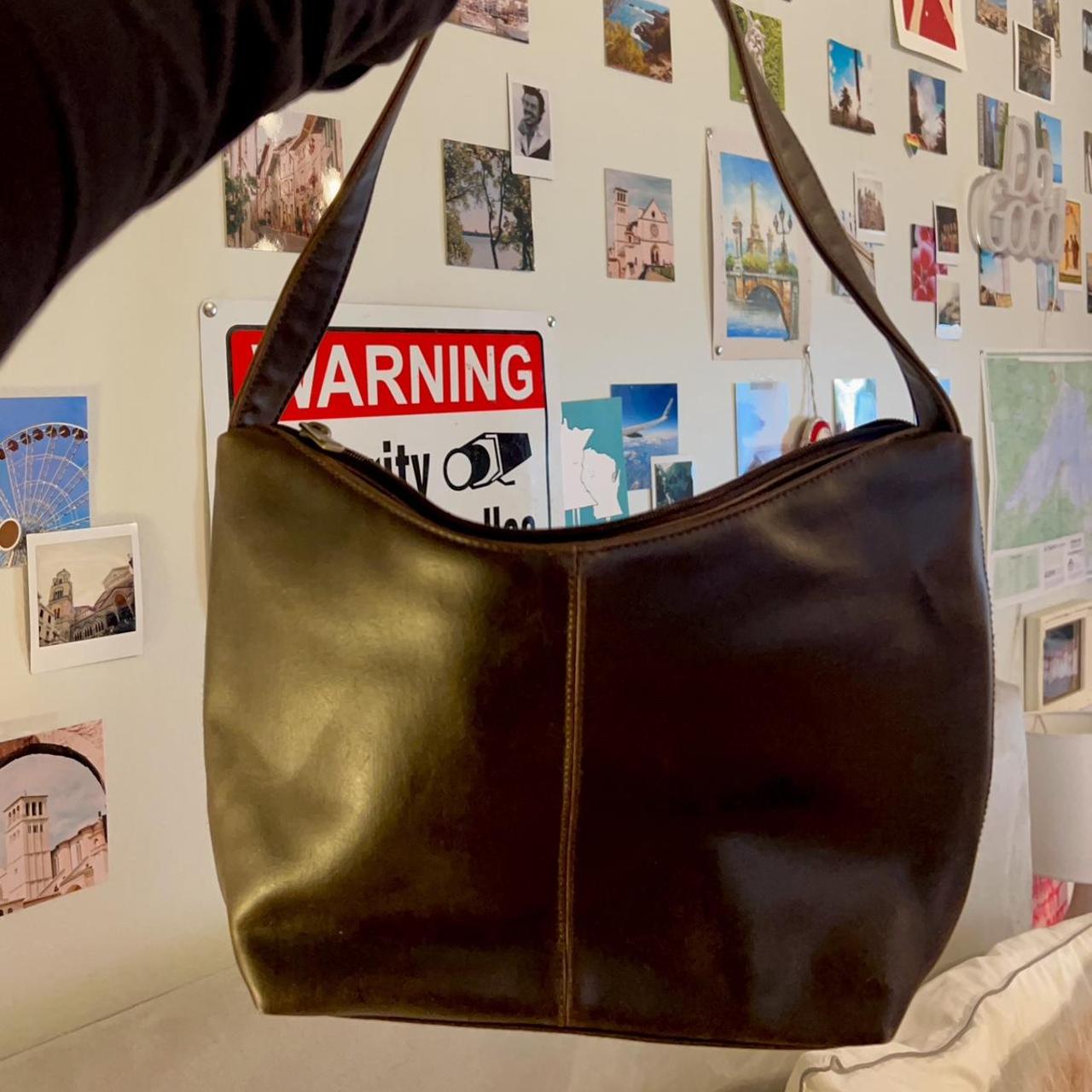 chic, dark brown shoulder bag👜🐻 perfect color for... Depop