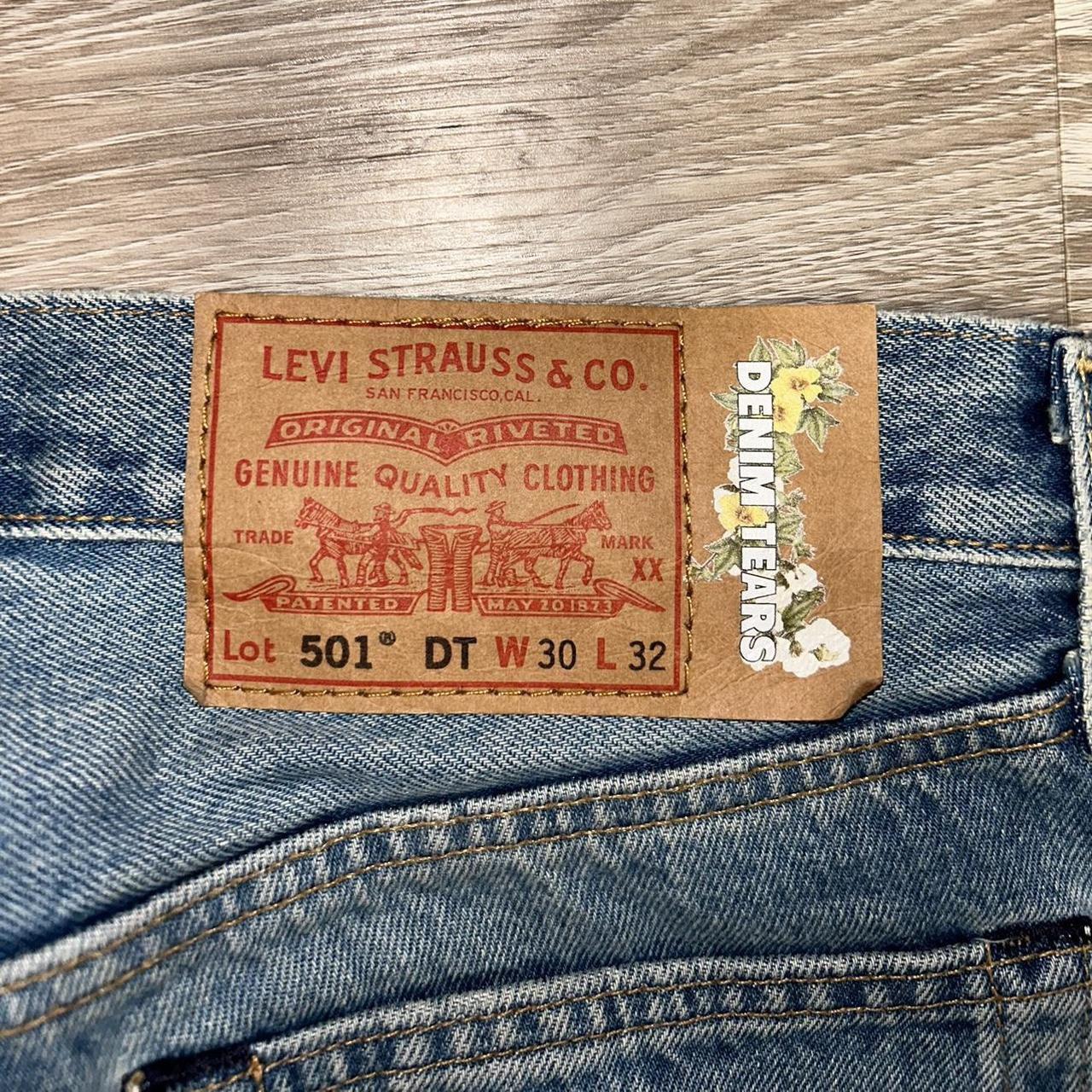 Denim Tears x Levi’s Cotton Wreath Jeans Light... - Depop