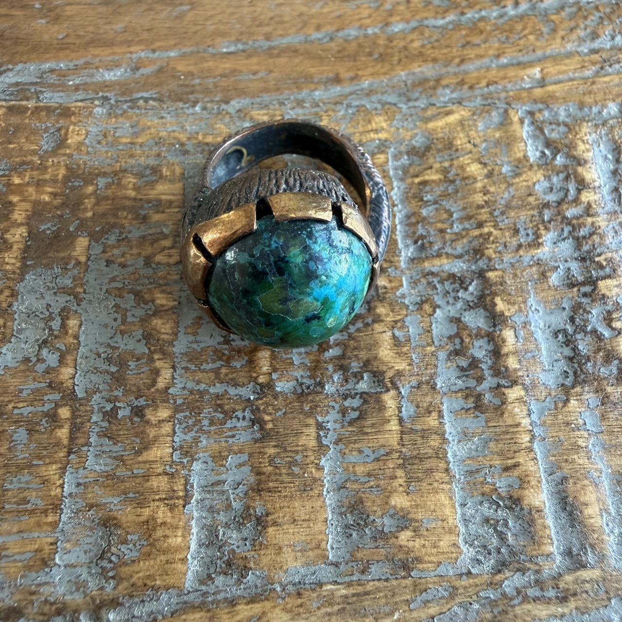 Women's Ring - Multi/Silver – Chrysocolla ring wi… - image 2
