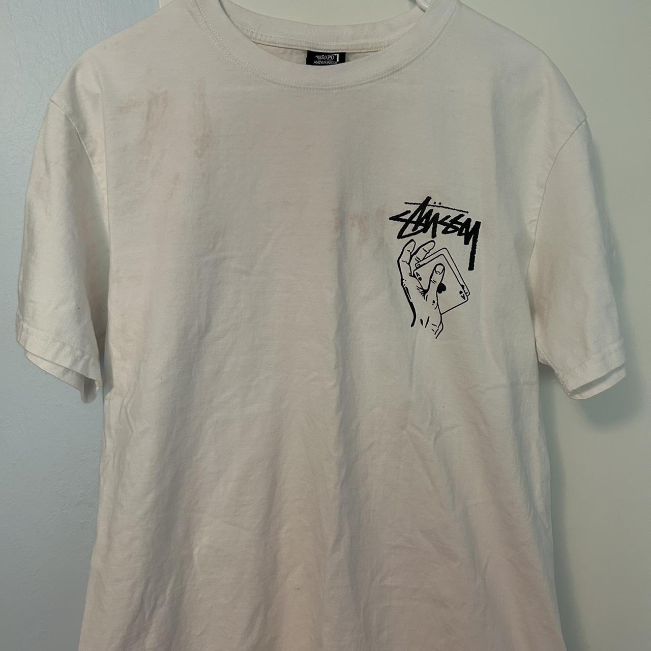 rare stussy card spread tee size medium DEPOP... - Depop