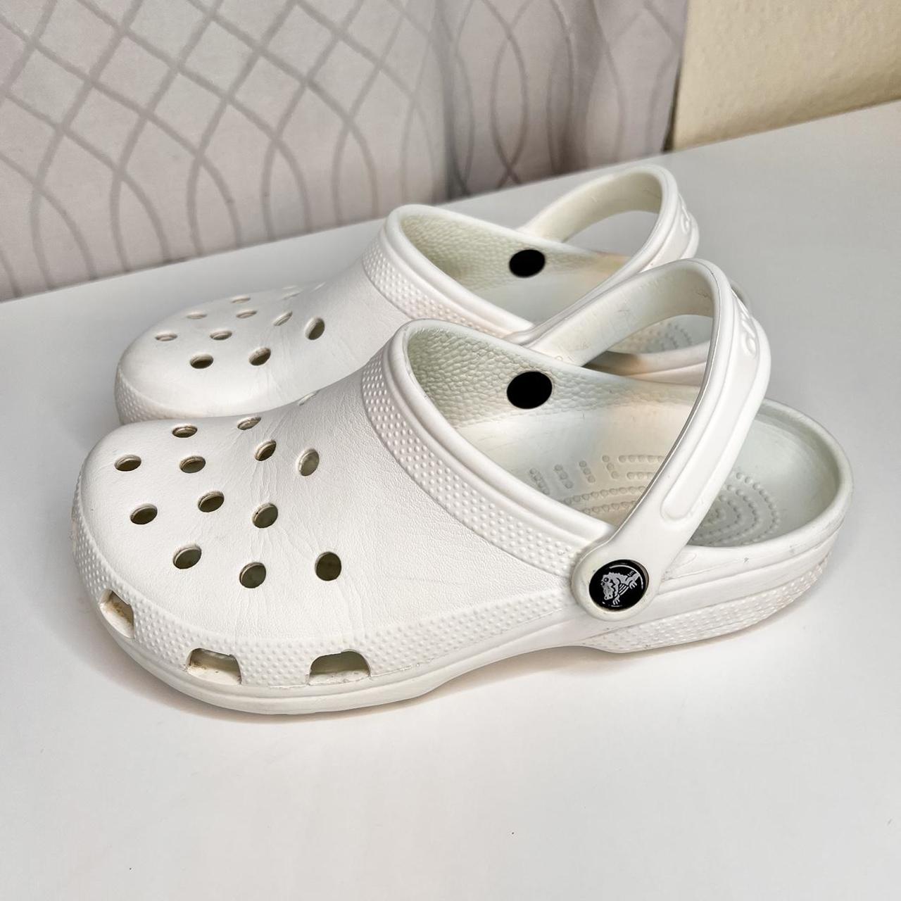 Crocs Women's White Sandals | Depop