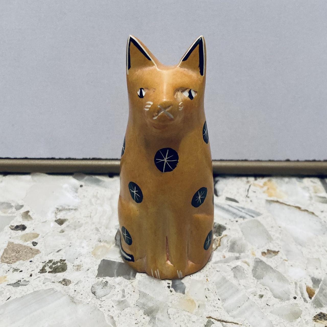 Hand carved Stone yellow AOP Kenya Small Cat... - Depop