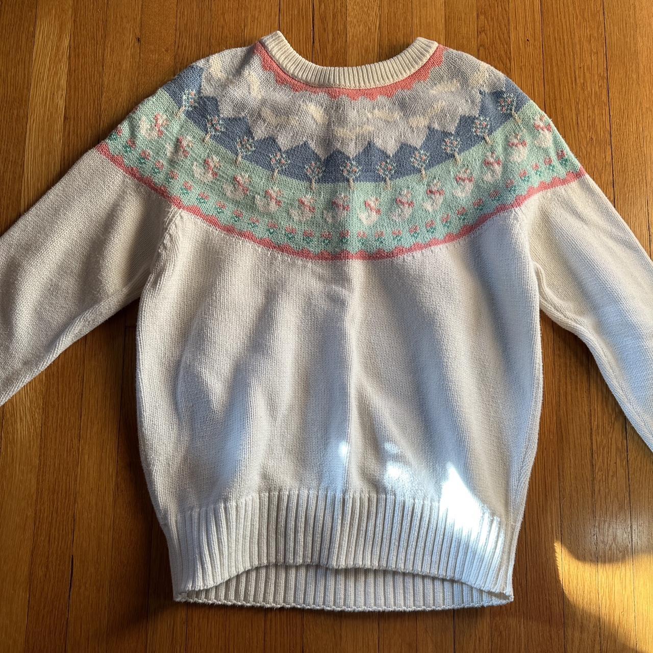 80’s Vintage Eddie Bauer Duck Fair Isle Sweater,...