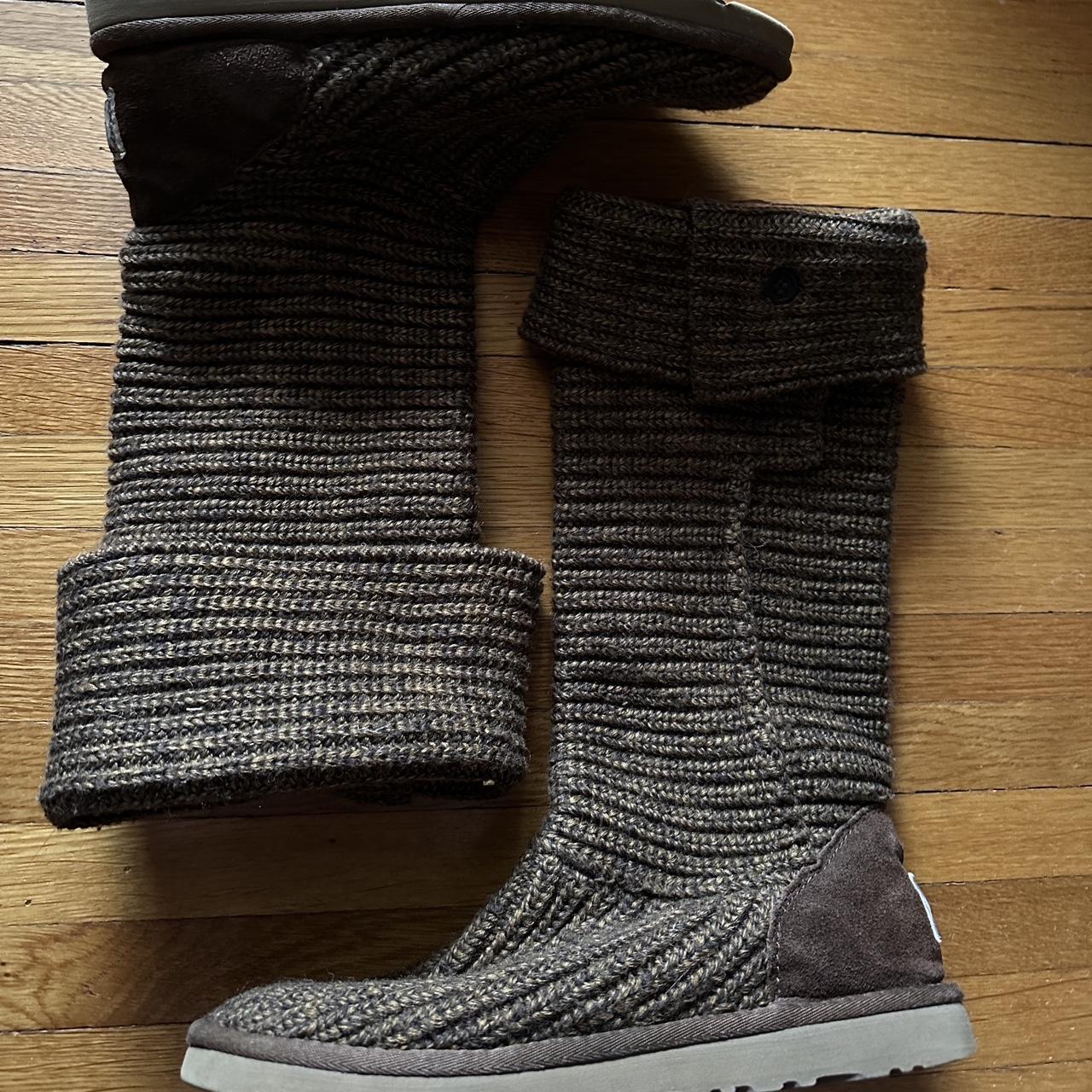 Ugg Classic Cardy Boot in Brown Size 9 Slouchy Ugg Depop