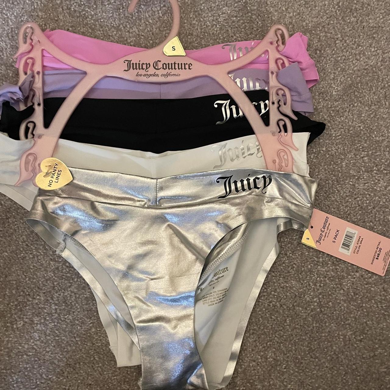 5 pack juicy couture panties set size small brand - Depop