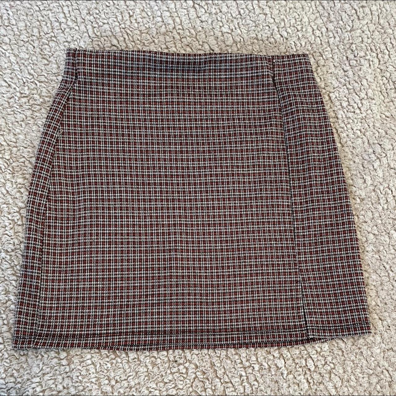 Shein red plaid skirt size S - Depop