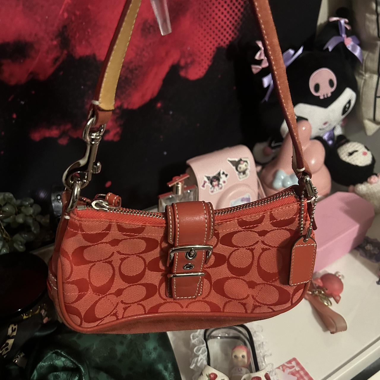 Vintage Red Coach Purse With Red Straps Coach Vintage Red