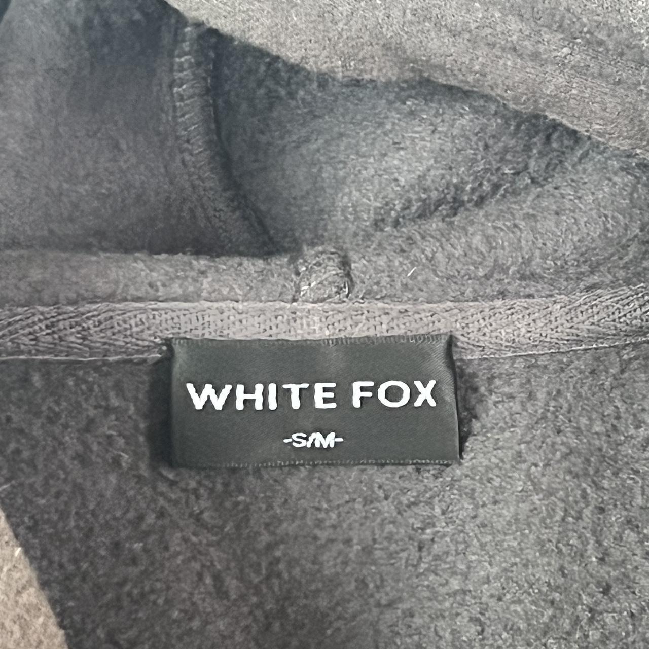 white fox offstage hoodie shadow bit faded size S/M... - Depop