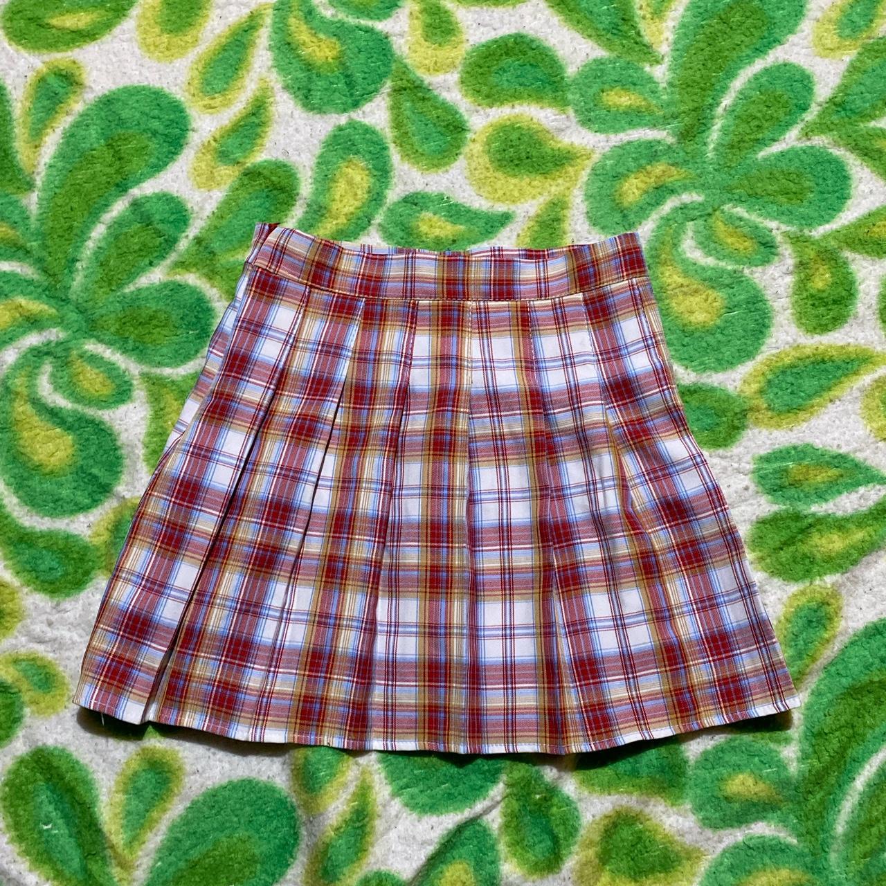 pleated skirt cutest ribbon inspired pleated skirt... - Depop