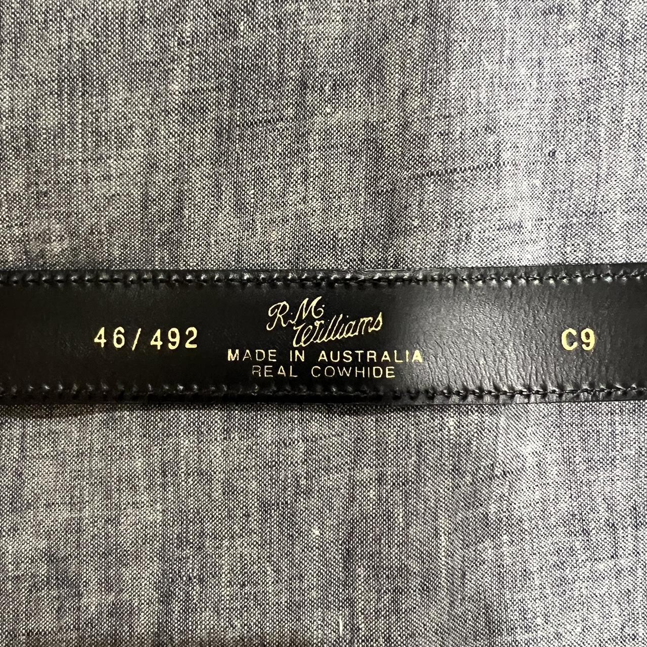 1 x 46inch RM Williams Black Dress Belt, 1.25 inch... Depop