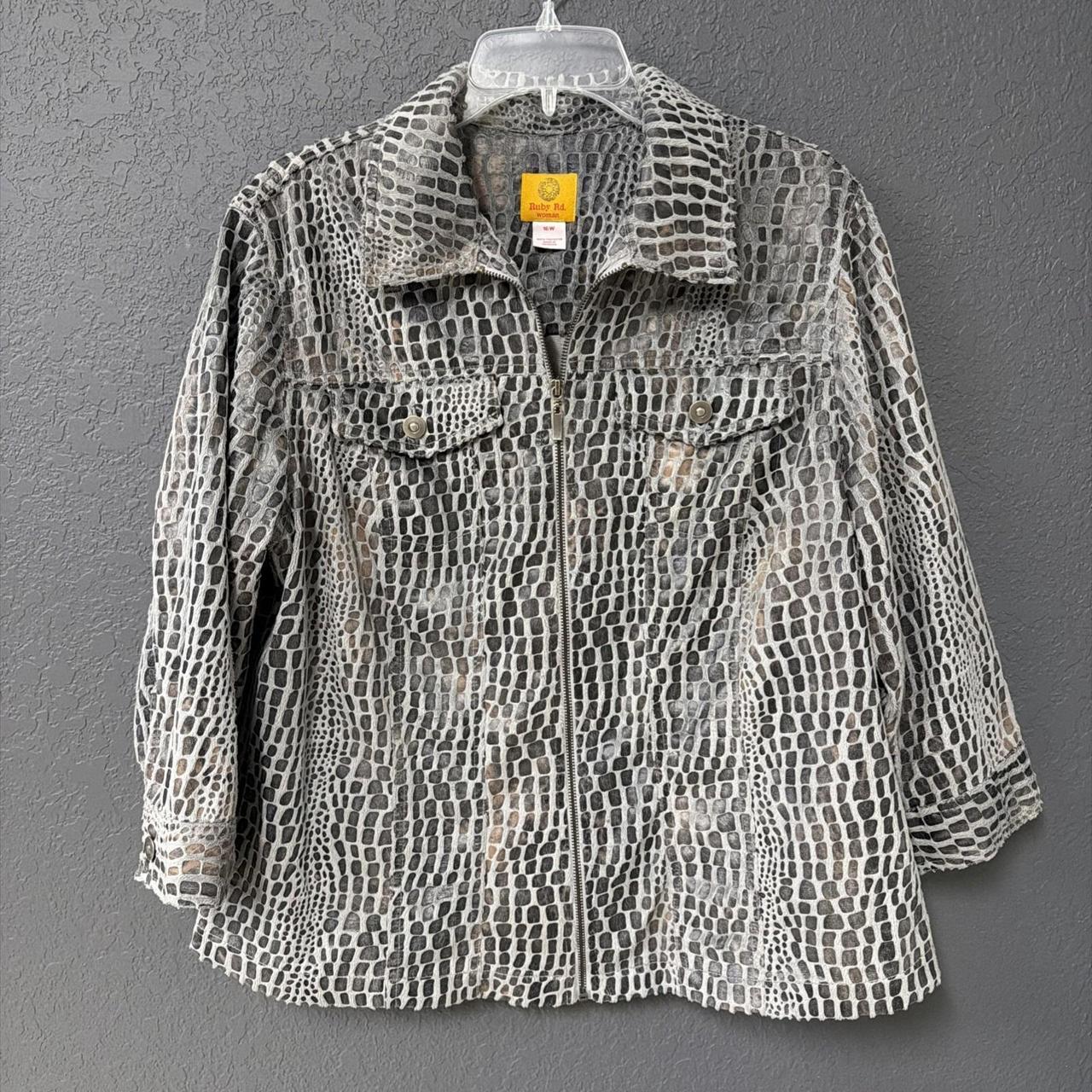 Ruby Rd. Women's Plus size Jacket - Brown - 16 – … - image 1