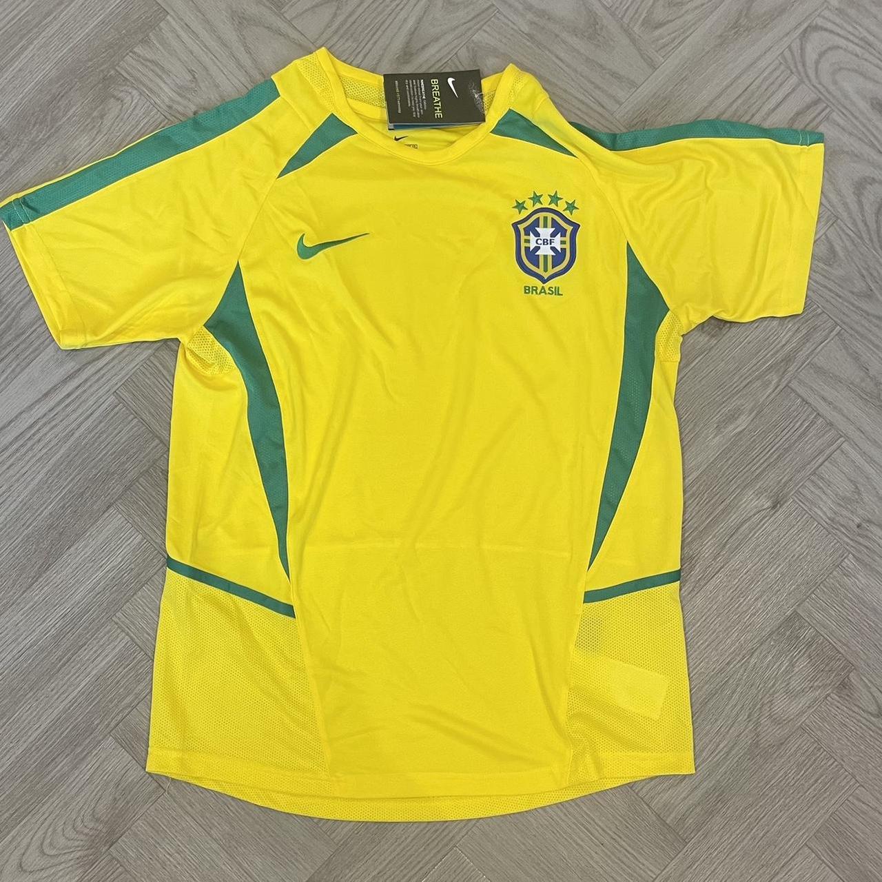 Brazil 2002 home kit brand new retro kit Size M - Depop