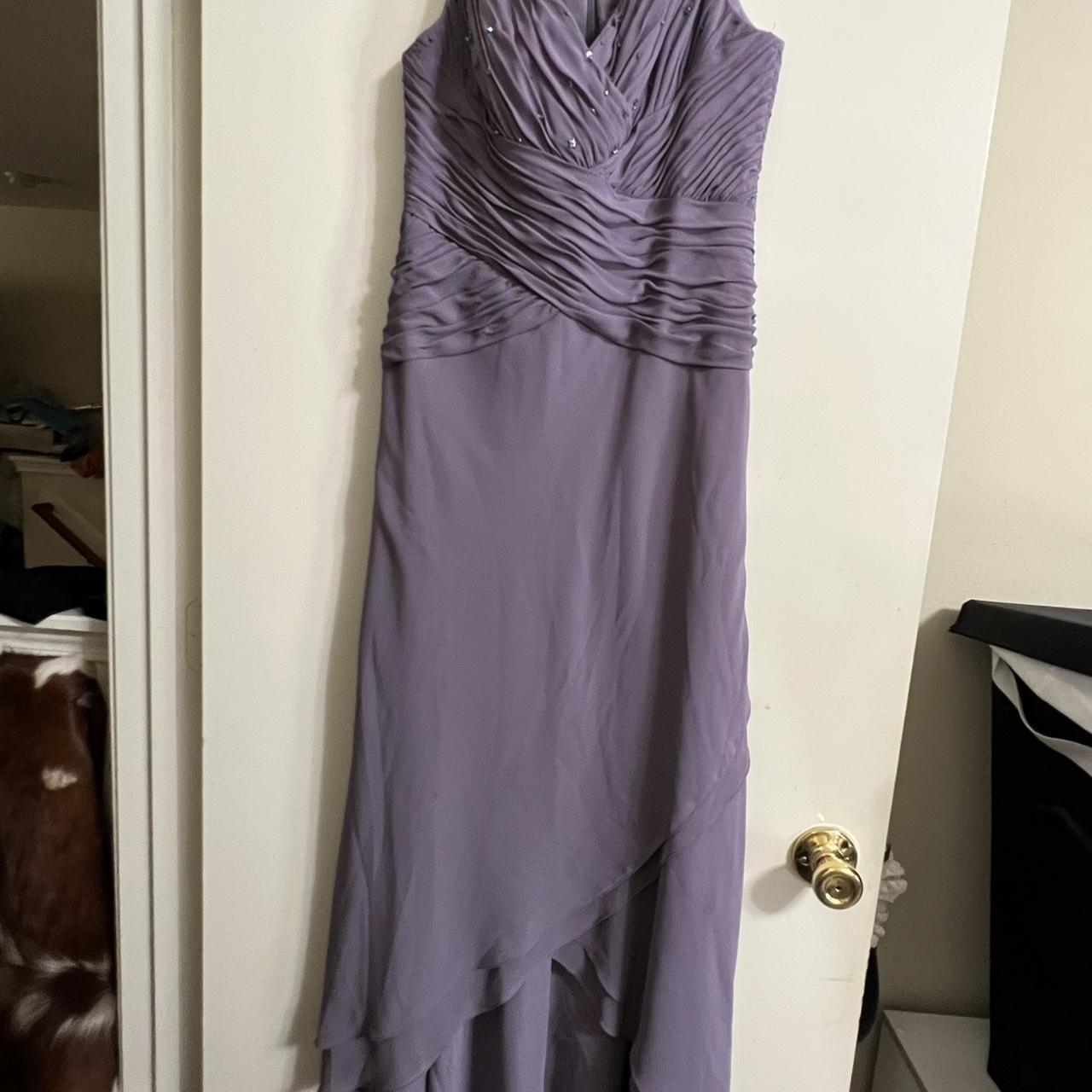 David’s bridal purple dress size 6 54 inches long... - Depop