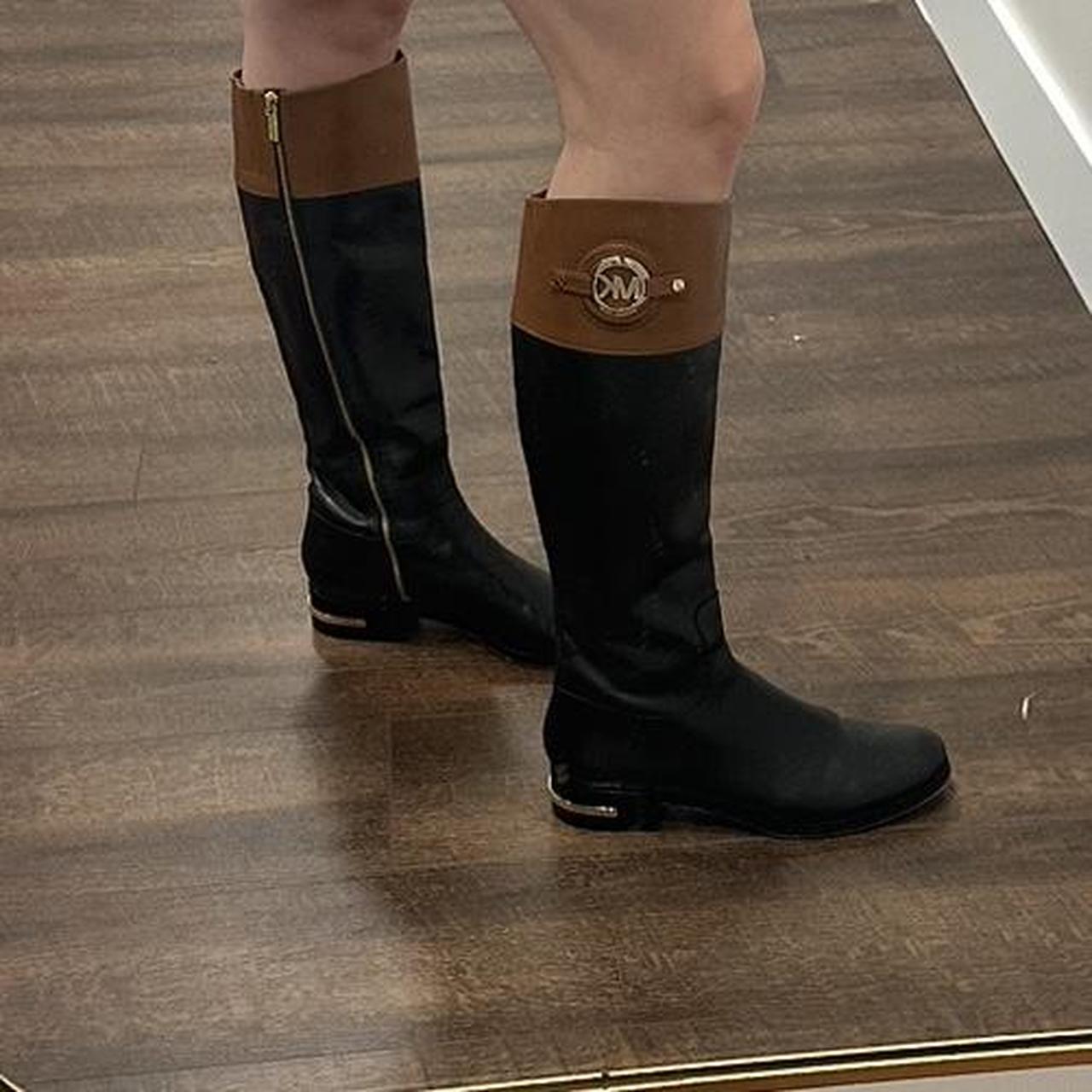 Michael kors long hot sale black boots