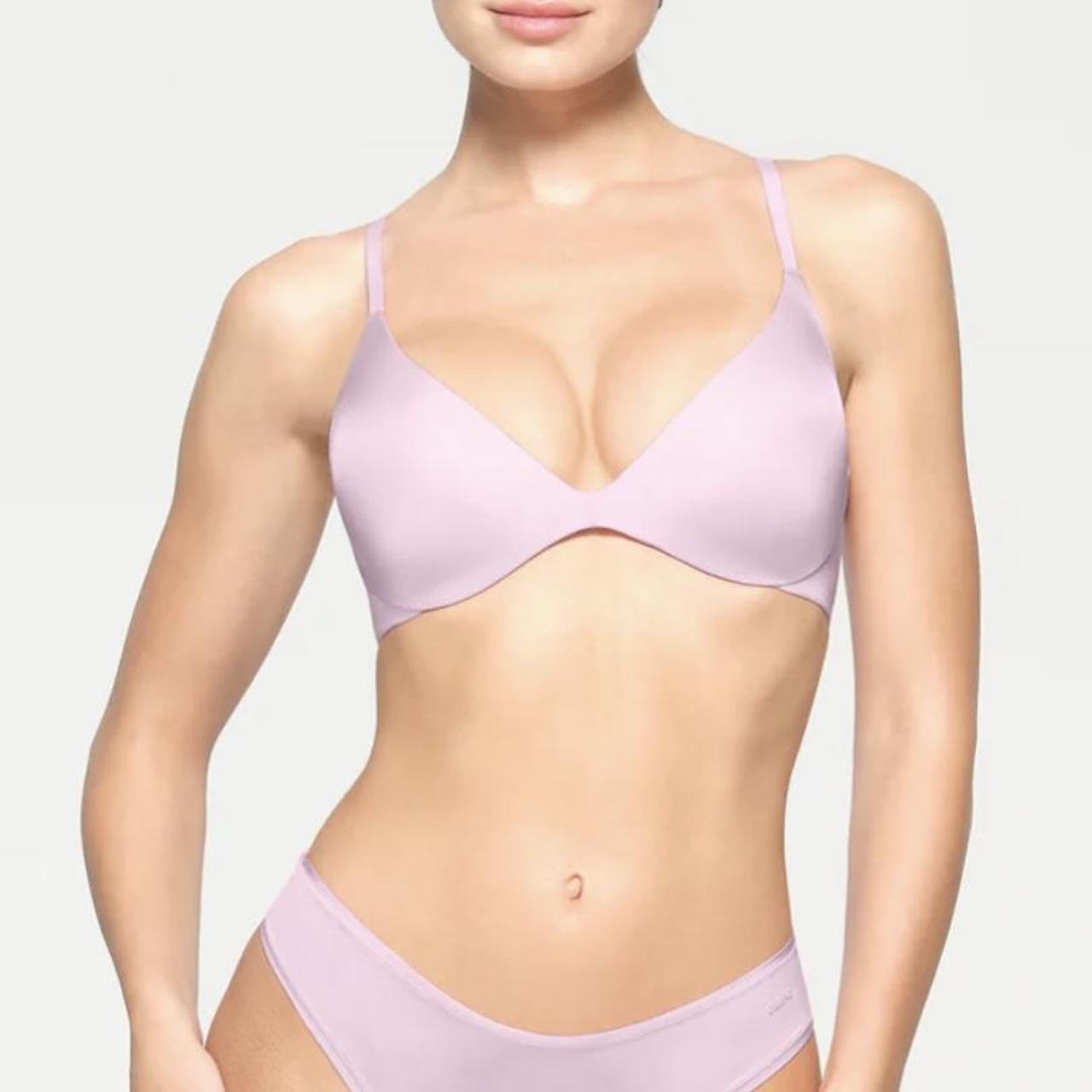 Skims Wireless Form Super Push Up Bra In Baby Pink Depop