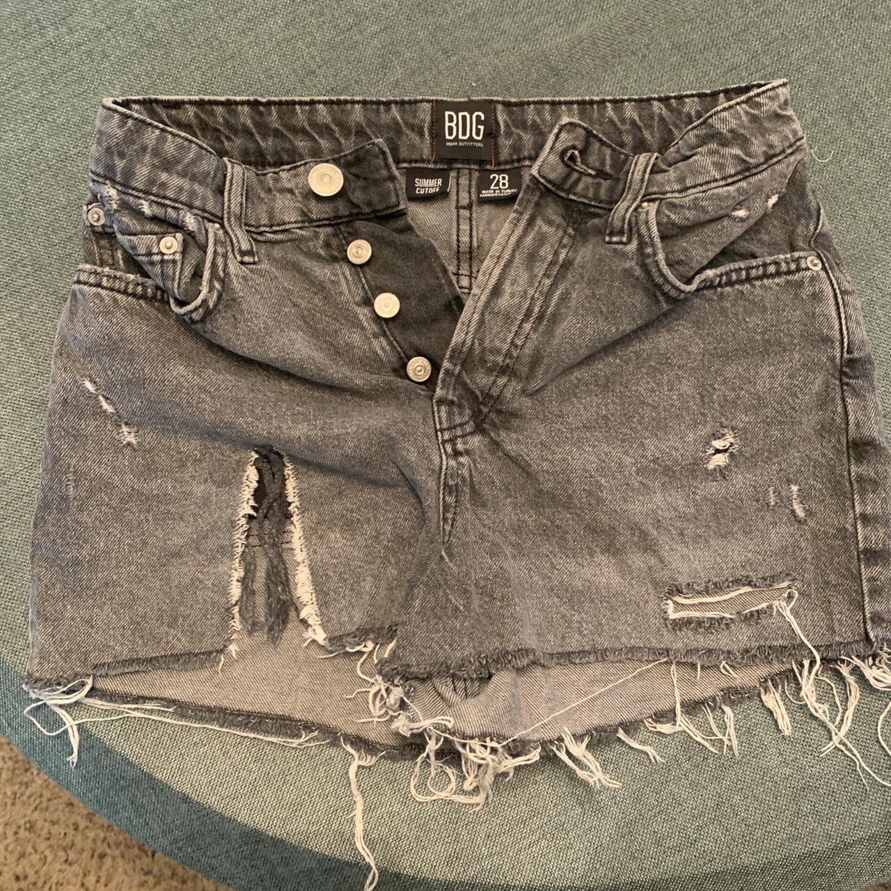 bdg black jean shorts